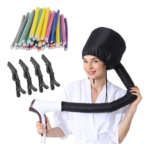 3 in 1 Flexi Foam Curlers Twist Rods with Hair Dryer Bonnet main image 6